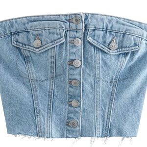 Denim corset top
